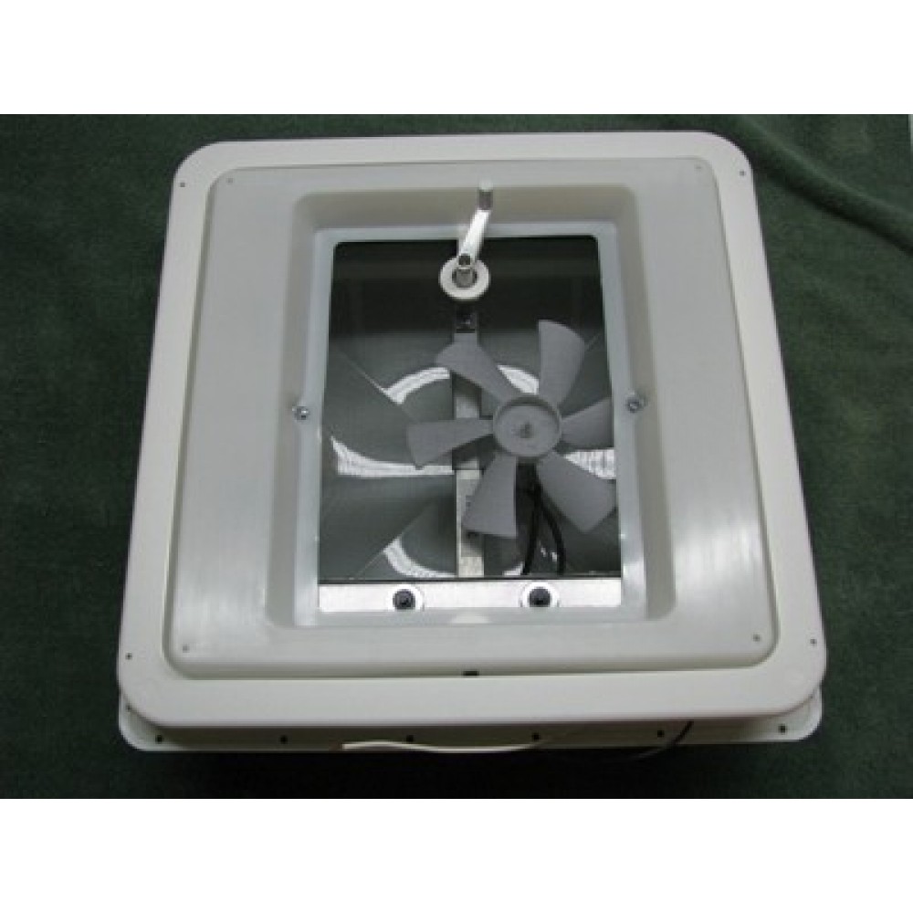 teardrop camper roof vent with fan and light