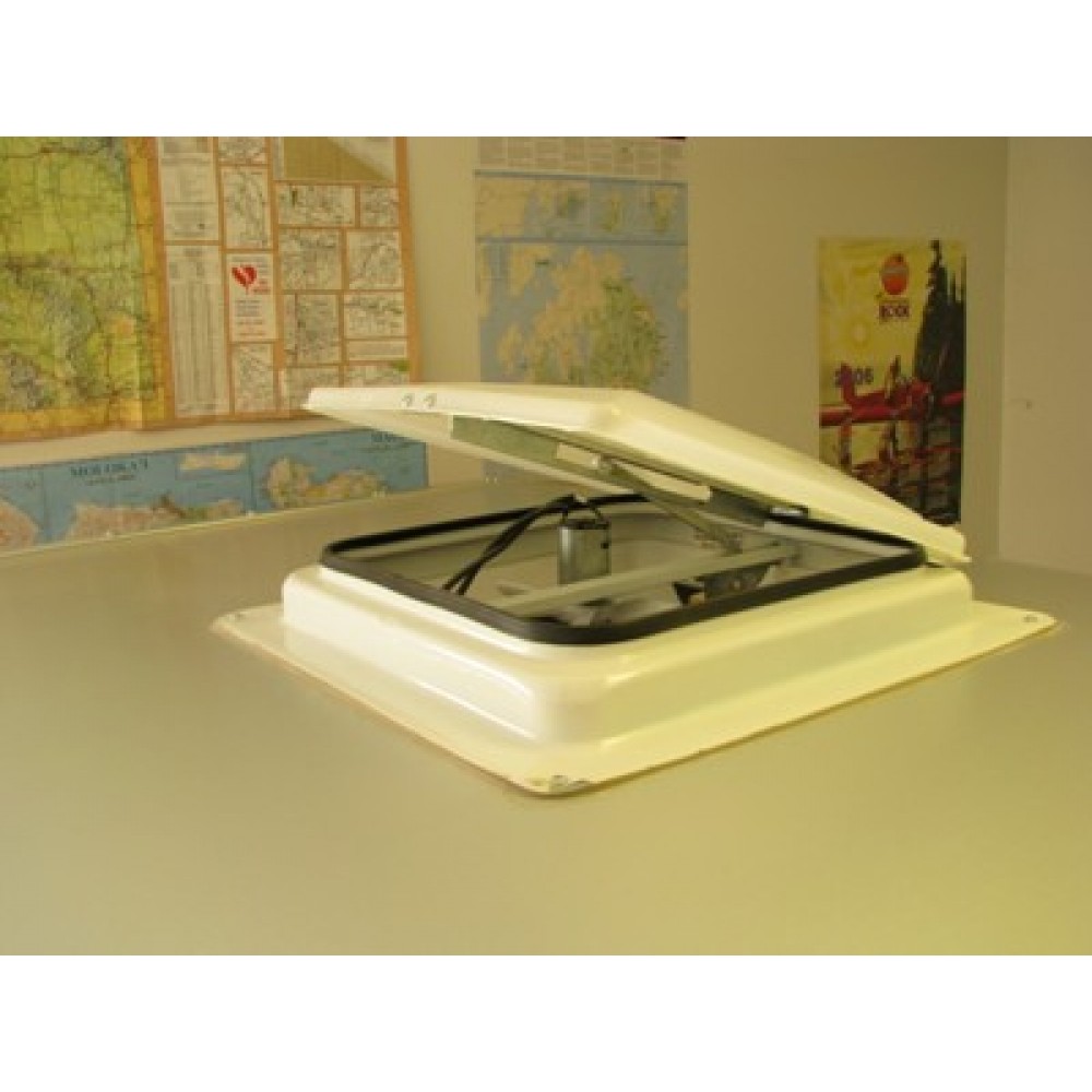 teardrop camper roof vent with fan and light
